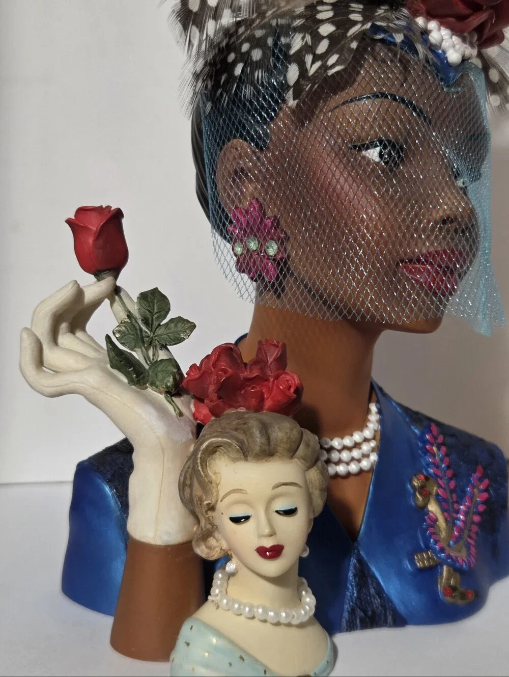 Cameo Girls Celeste 1944 “A Fine Arrangement” Lady Head Vase 416/1000 rare vtg